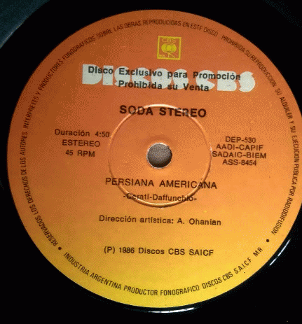 Soda Stereo : Persiana Americana